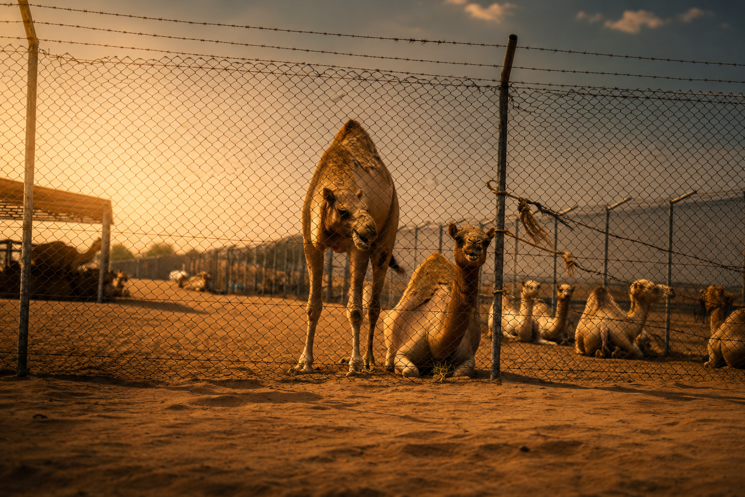 Camels at the farm