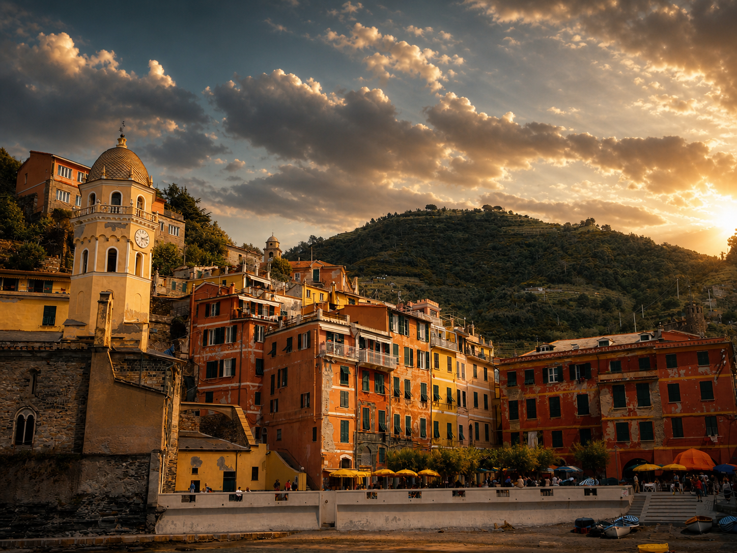 Vernazza at sunset