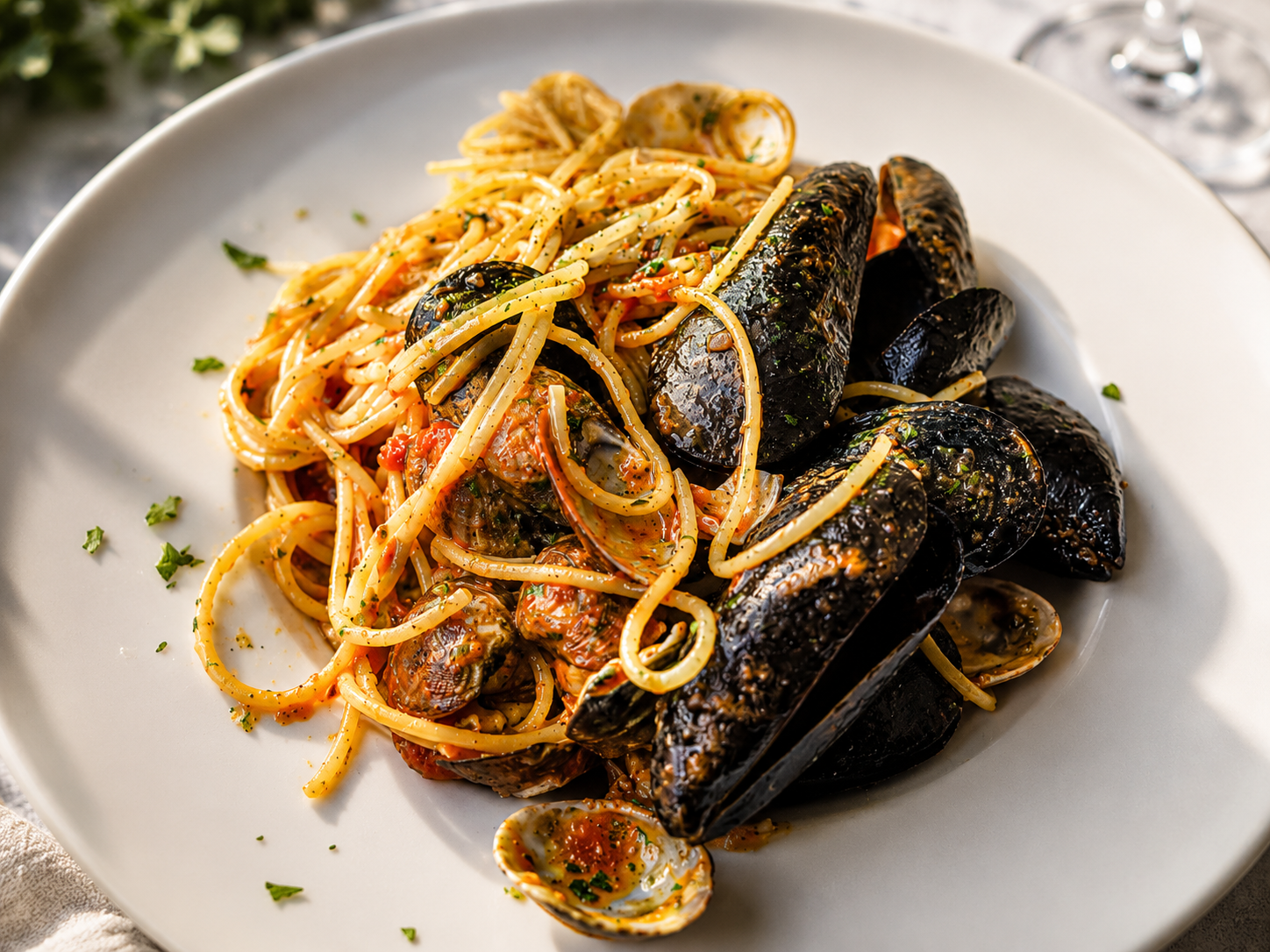 Seafood pasta